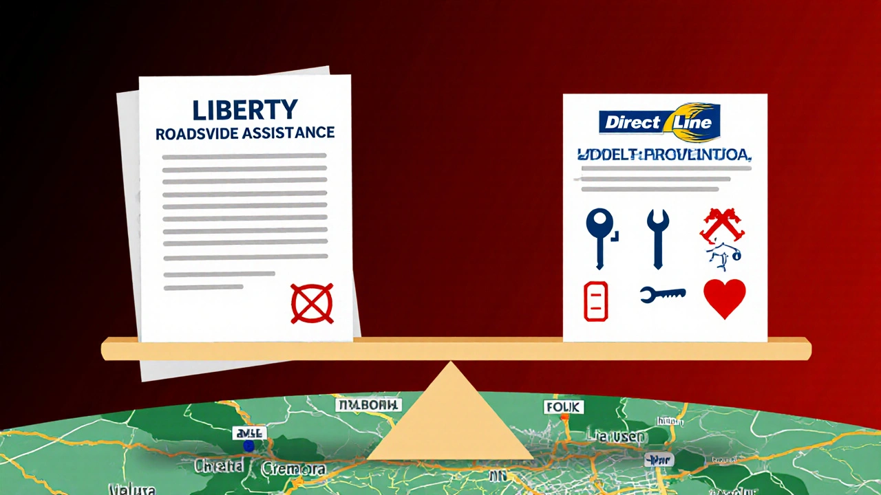 Bilancia che confronta un'assicurazione economica con coperture incomplete e una bilanciata con tutte le protezioni, su mappa della Lombardia.